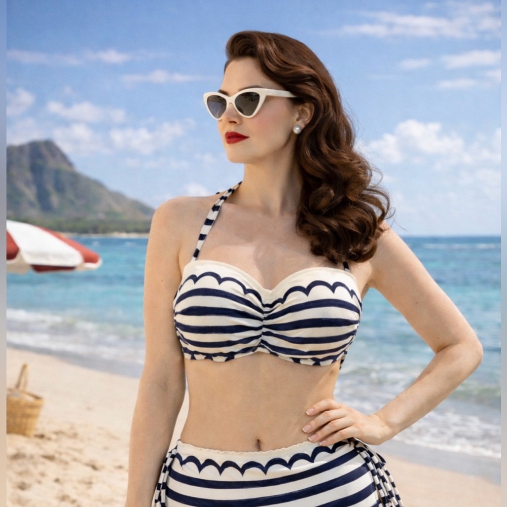Striped bikini